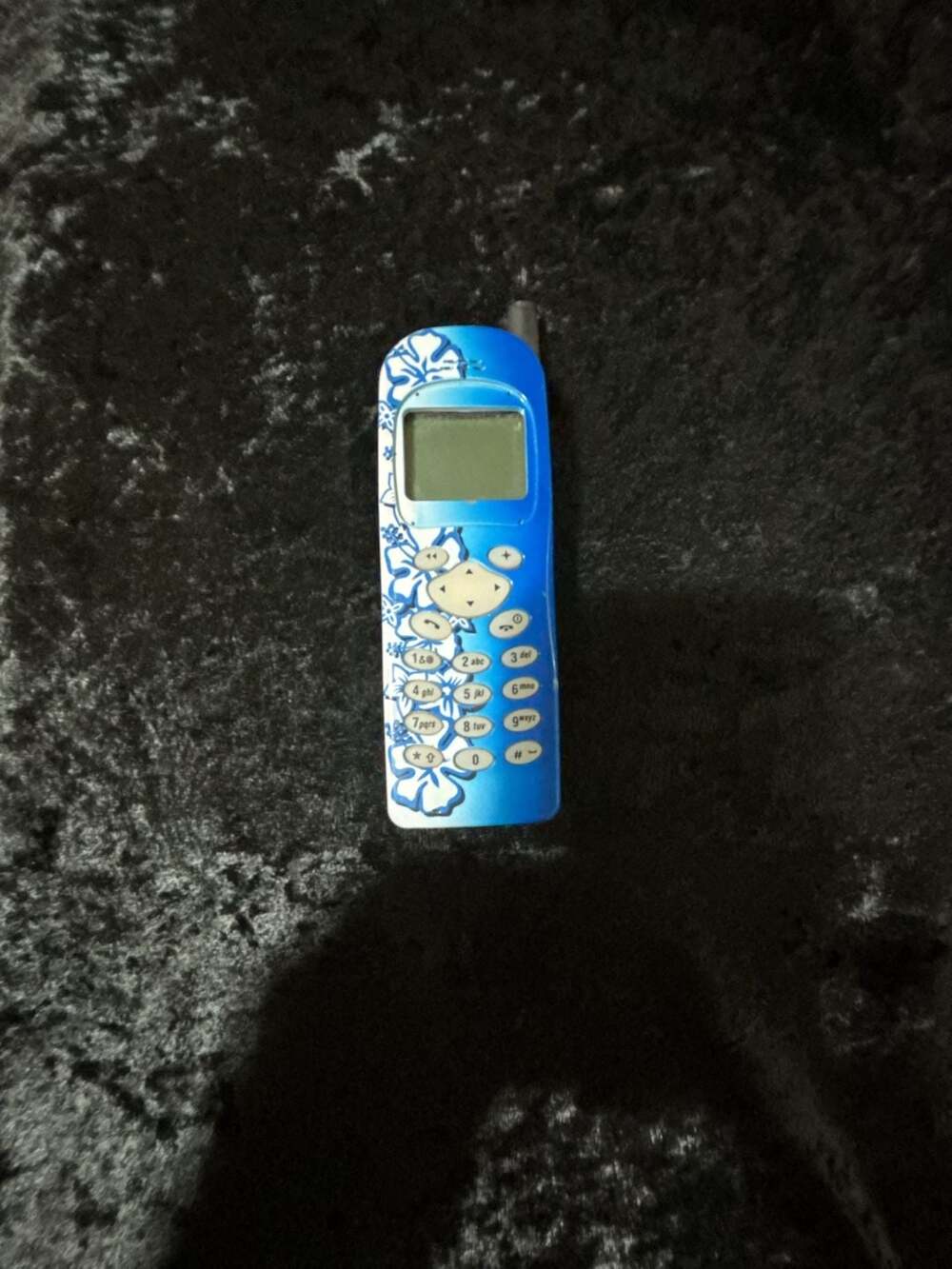 Kyocera Vintage Blue Floral Cell Phone with Antenna